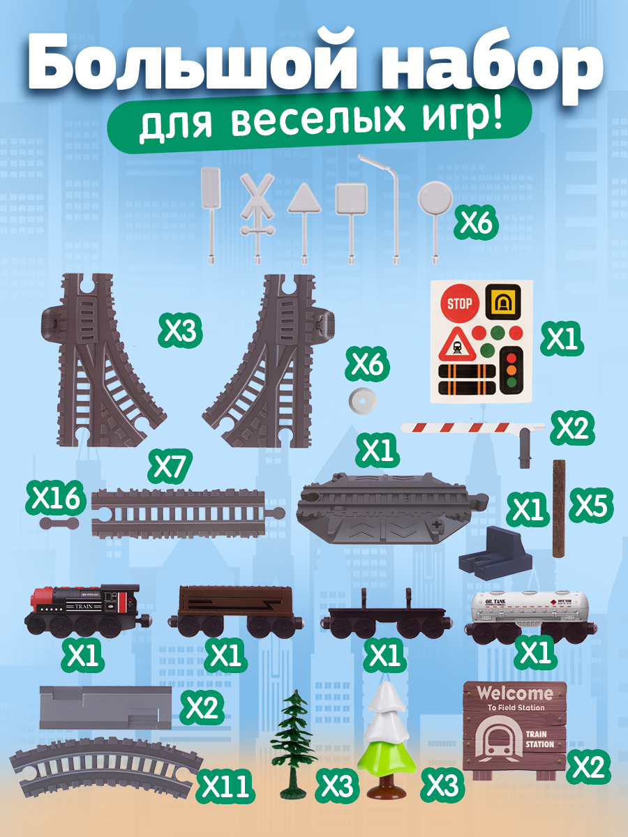 Набор железнодорожный InterCity 120 см Т24162 - фото 3