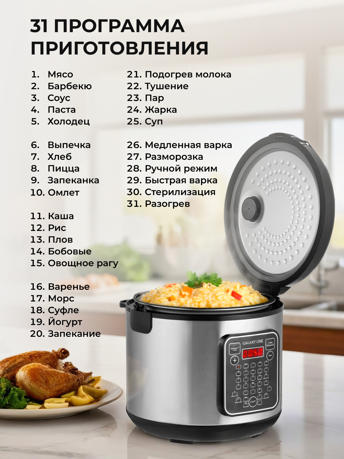 Мультиварка Galaxy LINE GL 2646 - фото 4