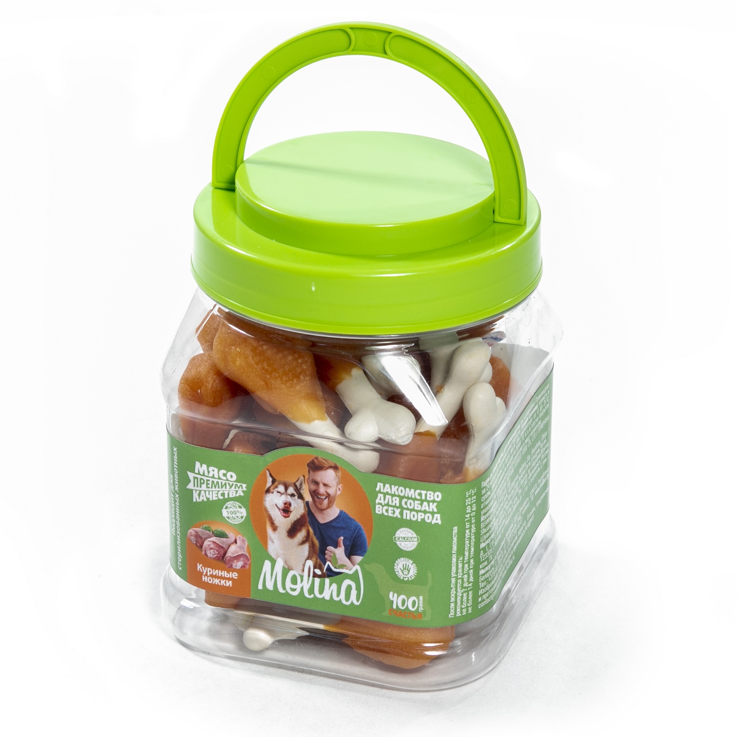 Лакомство для собак Molina Куриные ножки 400г - фото 1