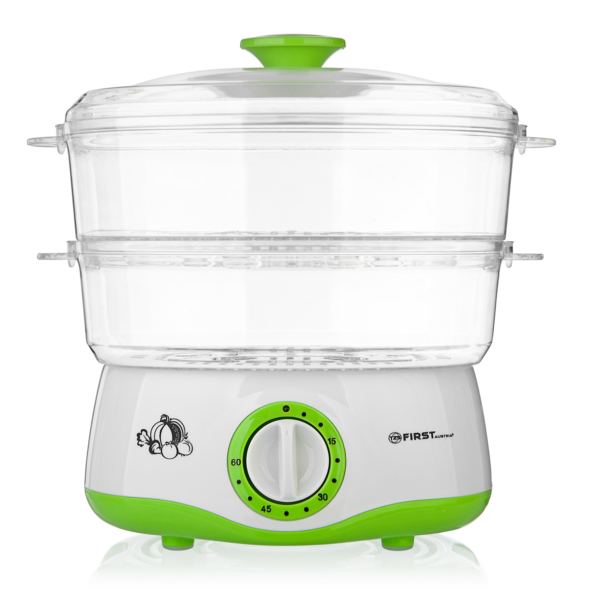 Пароварка First FA-5100-1 Green - фото 2
