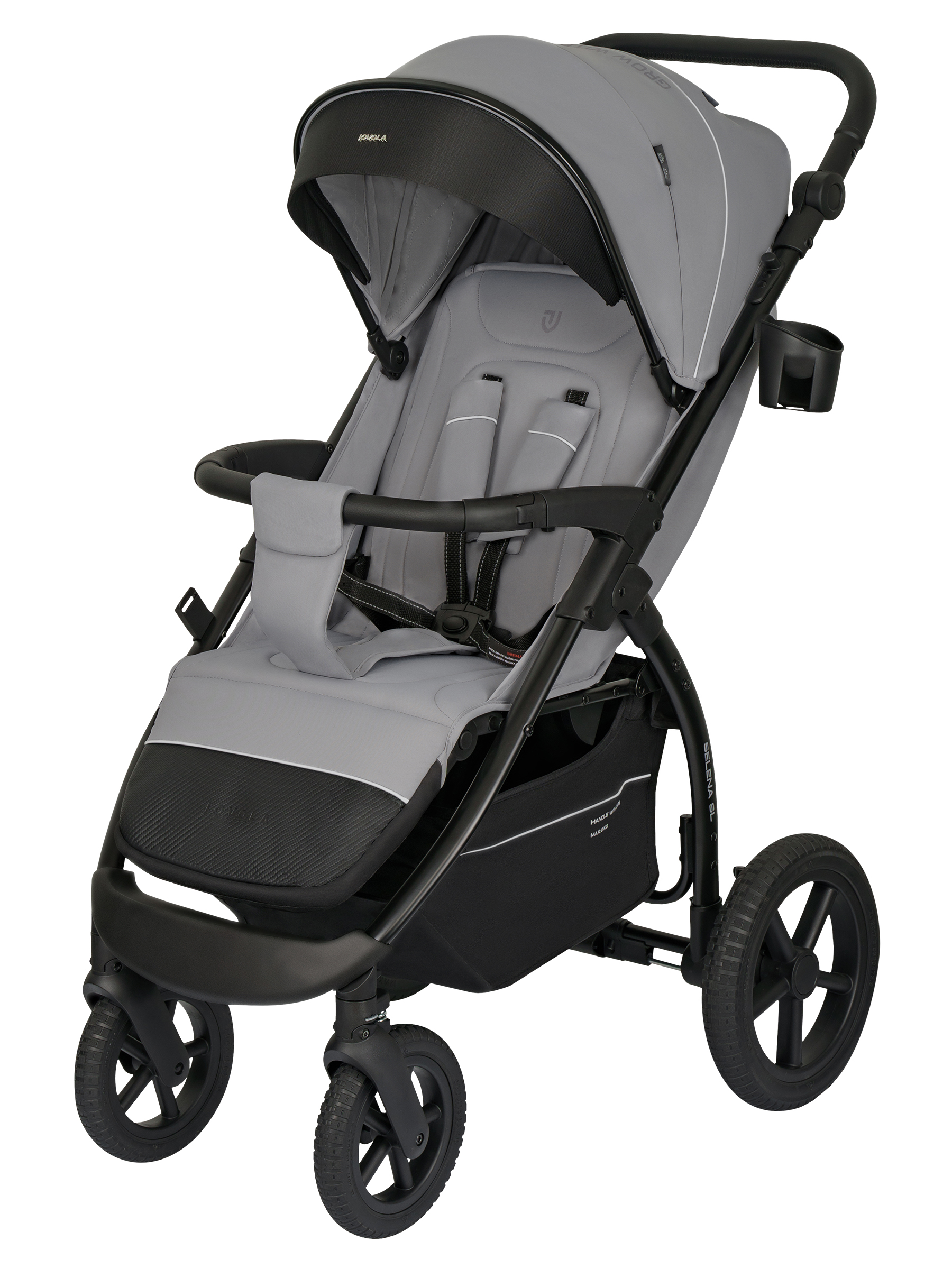 Коляска прогулочная JOVOLA Selena SL, всесезонная серый - фото 14