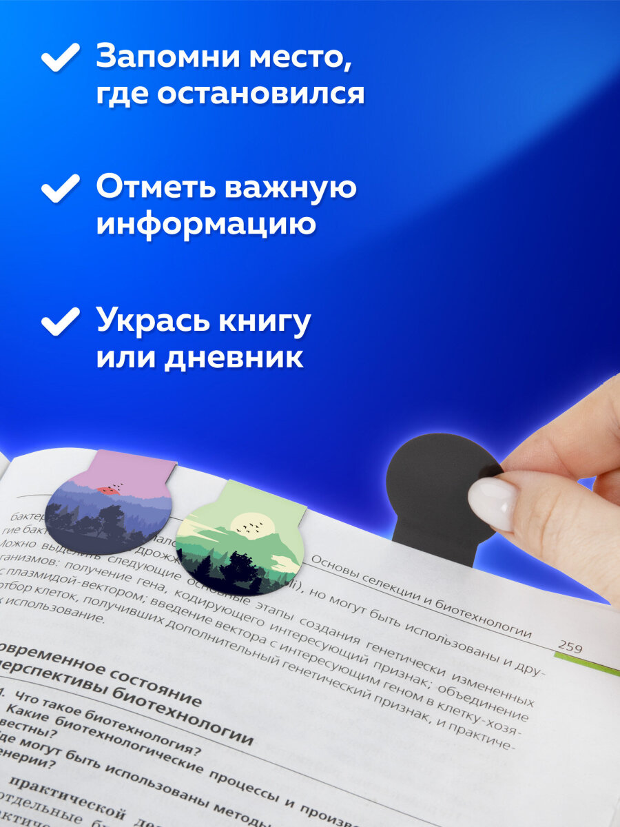 Магнитная закладка Brauberg 6 шт. - фото 3