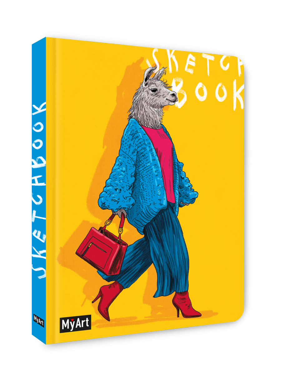 Скетчбук Проф-Пресс блокнот На стиле. Лама А5 64 лист. 1 шт. - фото 5