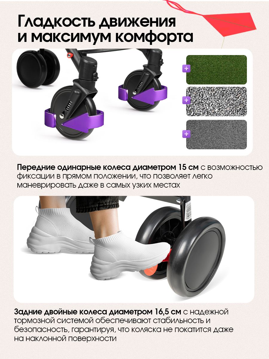 Коляска прогулочная Costa Koda серый - фото 8