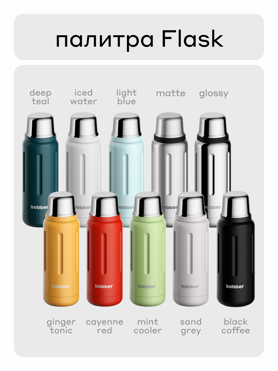 Термос для чая 1 литр Bobber Flask глянцевый - фото 9