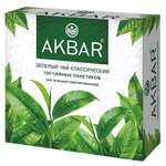 Чай Akbar Зеленый Классический 100 пакетов