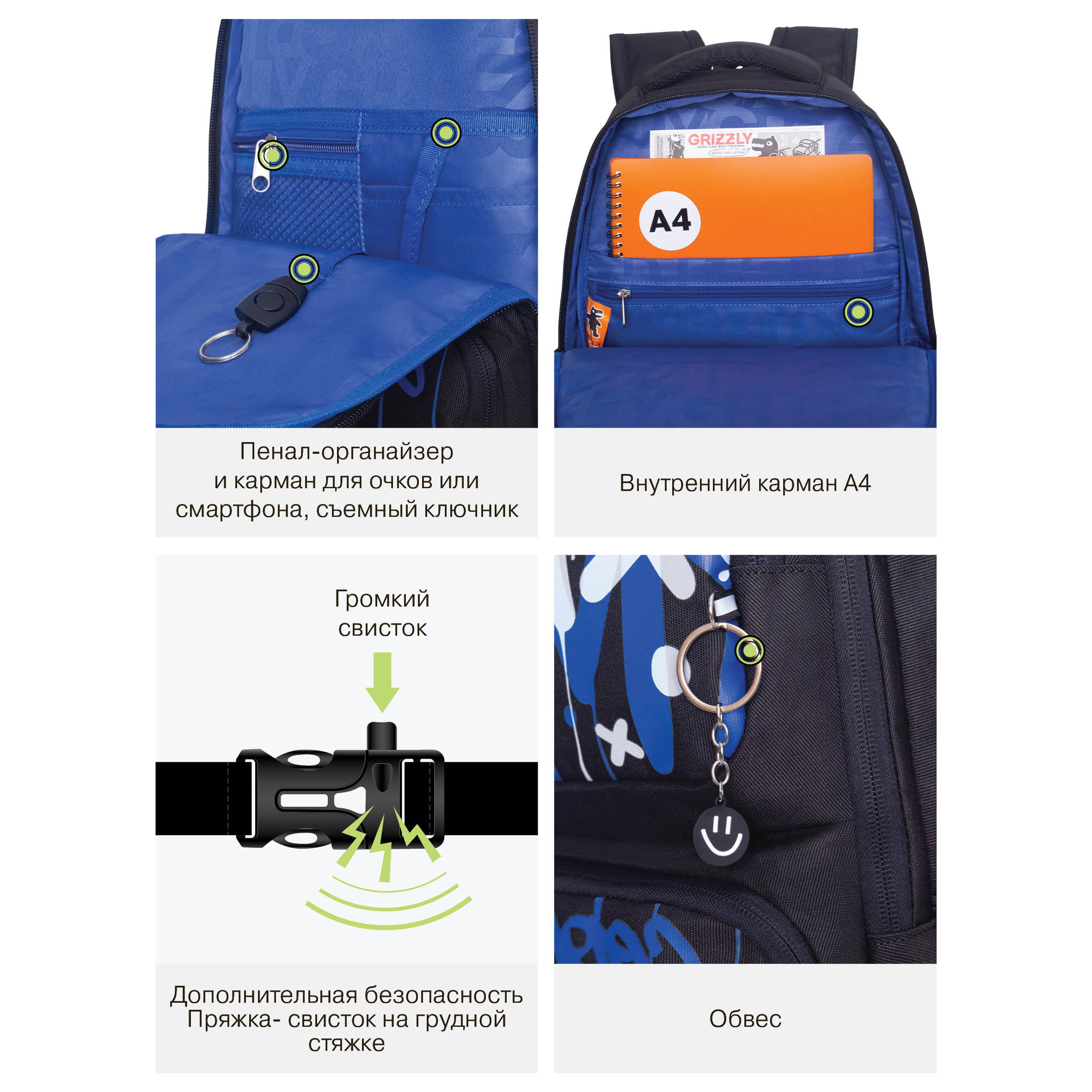 Рюкзак Grizzly для мальчика - фото 12