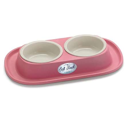 Миска для животных Lilli Pet двойная на подставке Розовый 20-5755