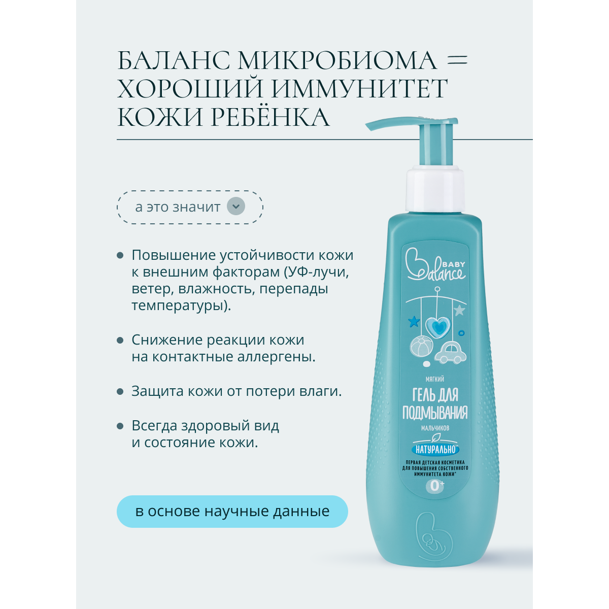 Гель для подмывания Baby Balance для мальчиков мягкий 250мл с 0месяцев - фото 5