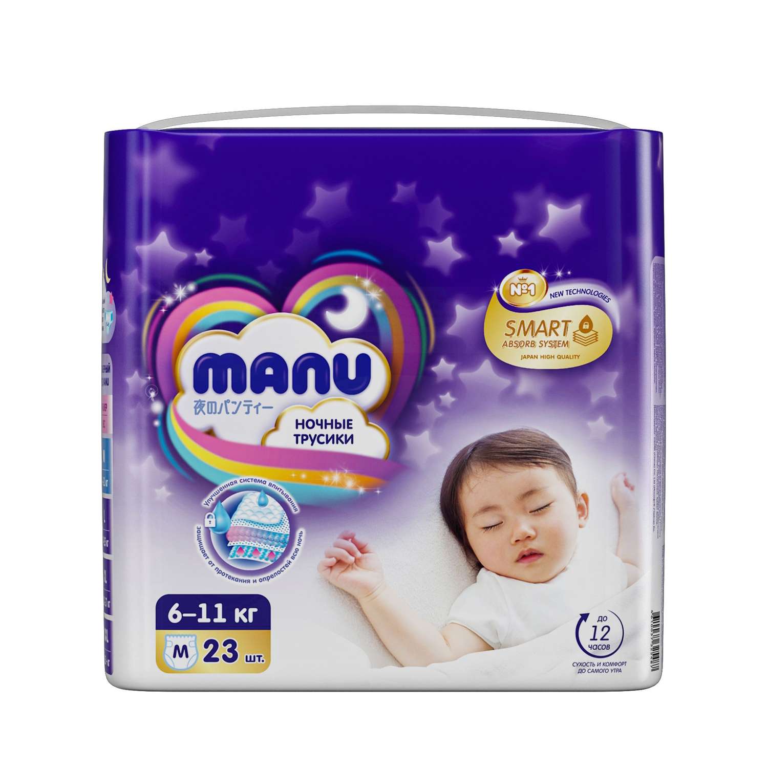 Трусики MANU ночные M (6-11 кг) 23 шт. - фото 10