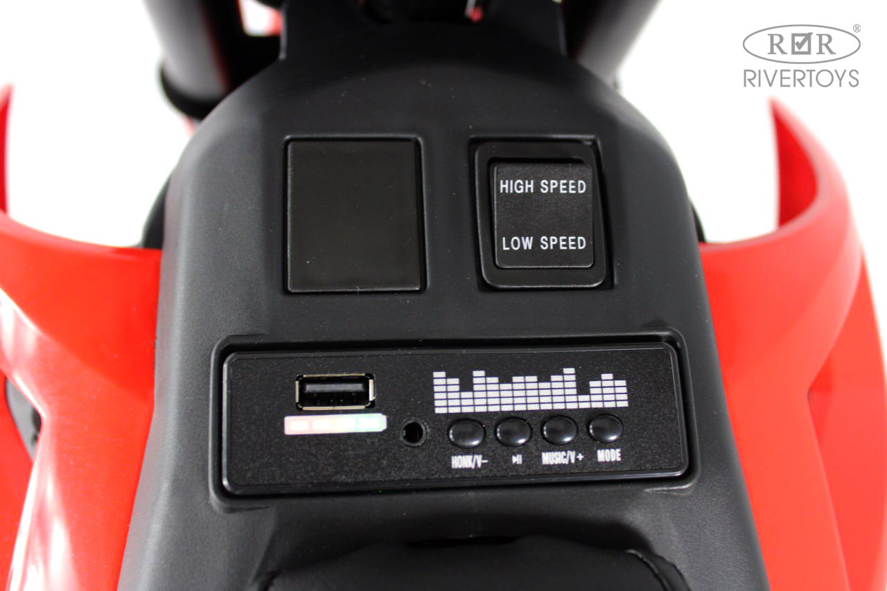 Электромотоцикл RIVERTOYS E777KX-MOTO-RED - фото 13