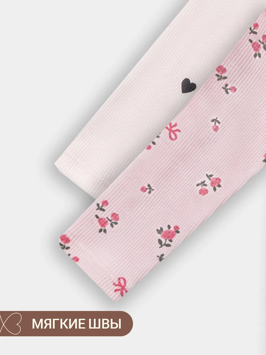 Комбинезон 2 шт Mark Formelle (Марк Формэль) 14007-2/сердца на св.розовом +цветочки на розовом - фото 9