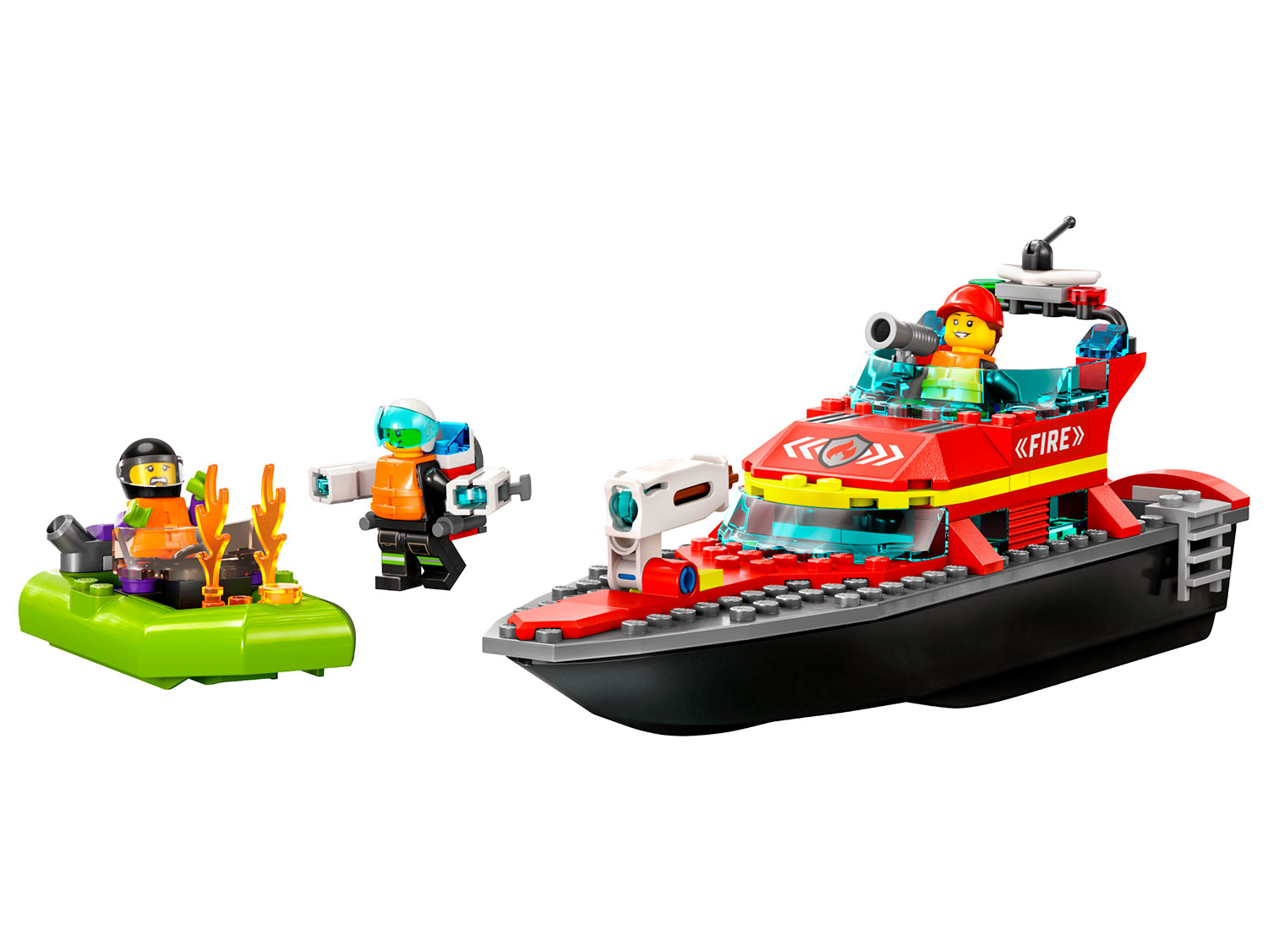 Конструктор LEGO City Пожарная спасательная лодка 144 дет. - фото 10