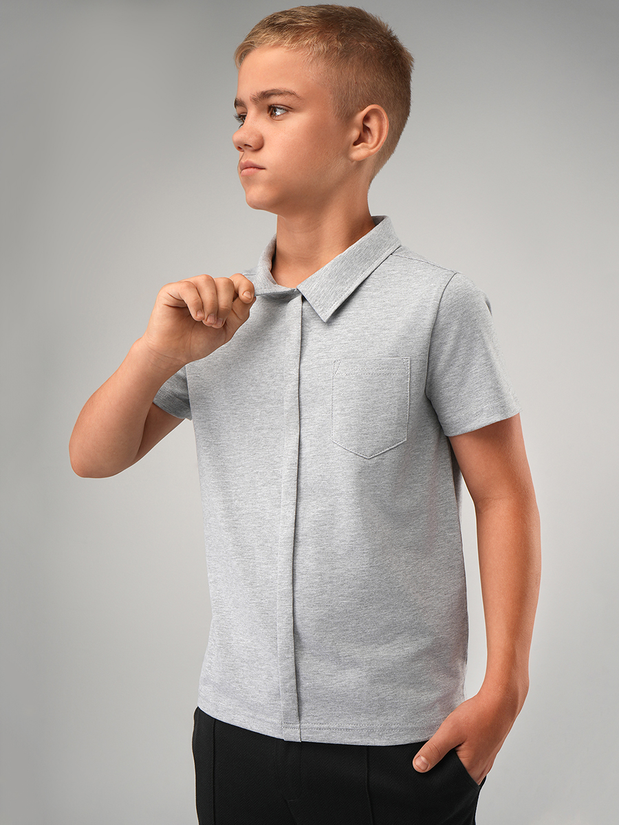 Футболка-поло HappyFox HF55152серыймеланж - фото 1