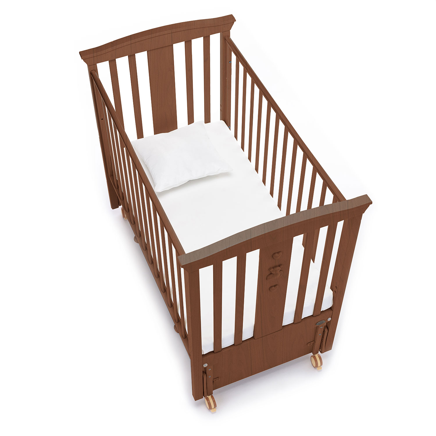 Детская кроватка Nuovita, продольный маятник (темный орех) - фото 17