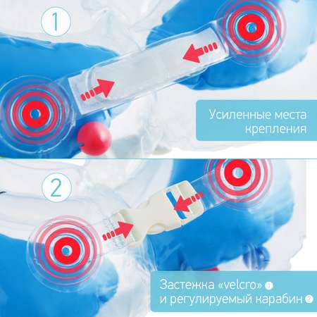 Круг для купания ROXY-KIDS надувной на шею Flipper голубой