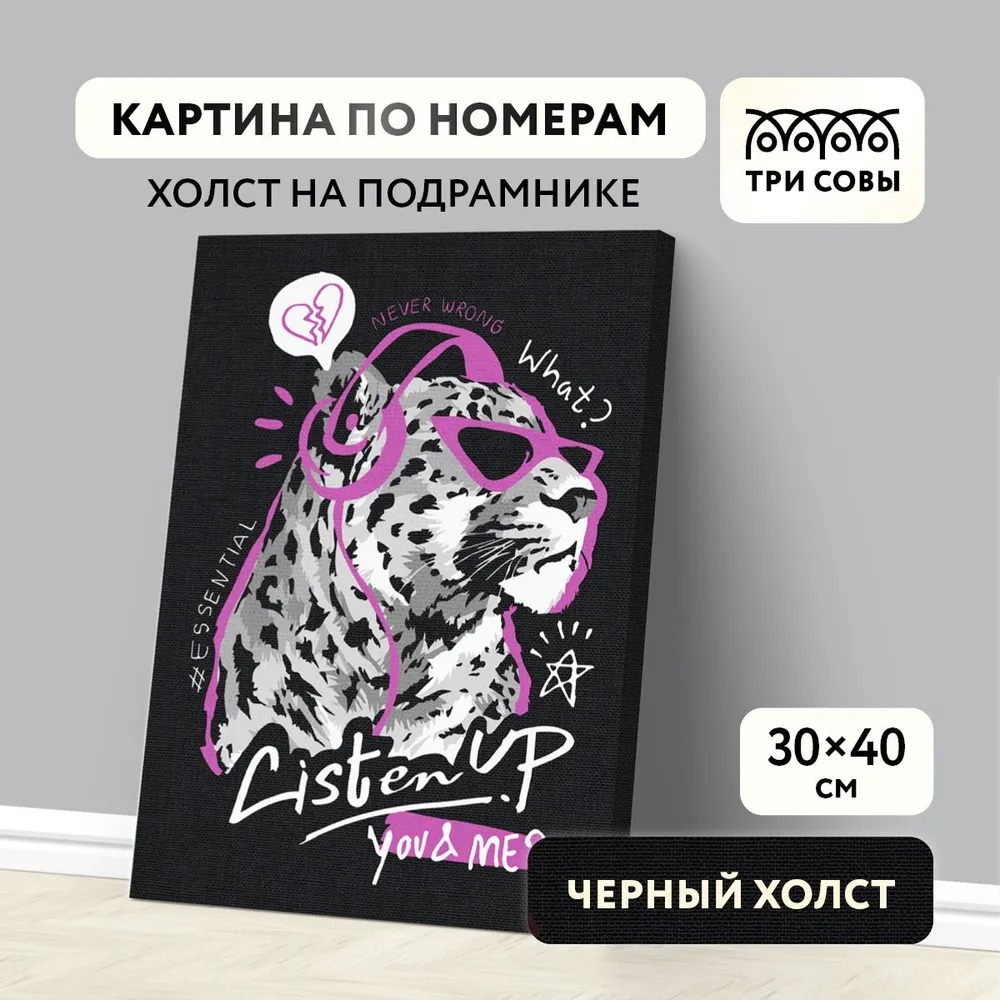 Картина по номерам ТРИ СОВЫ Стильный гепард - фото 1