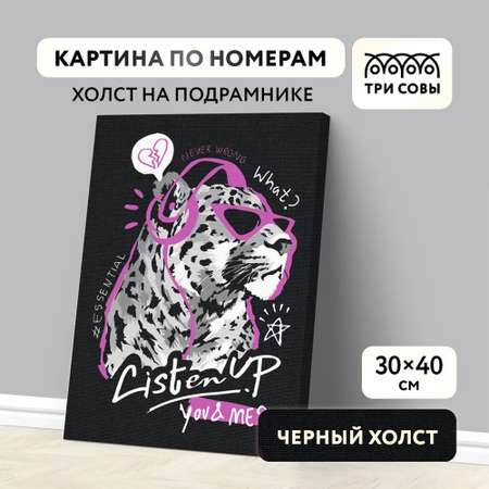Картина по номерам ТРИ СОВЫ Стильный гепард