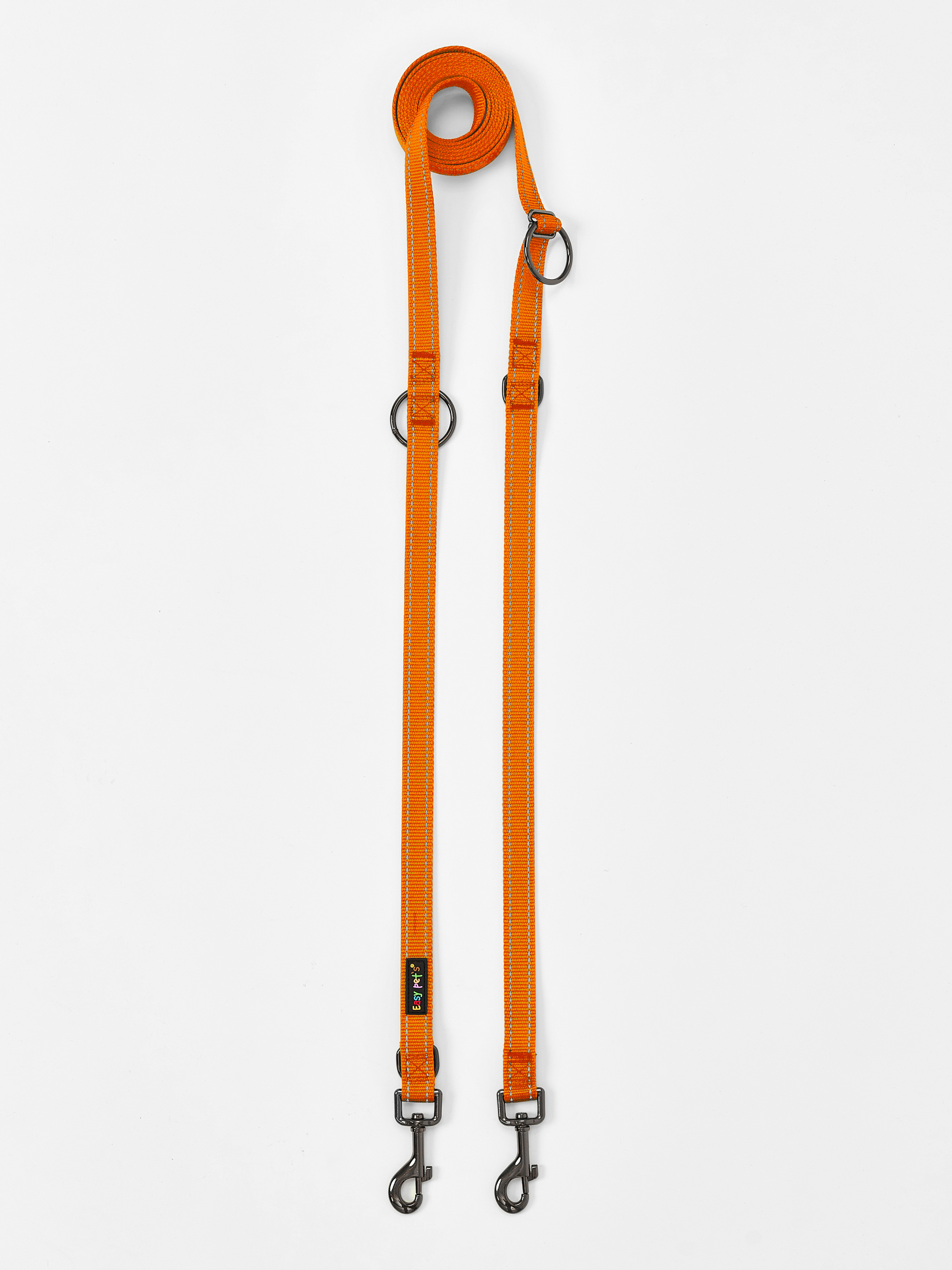 Поводок перестежка для собак Easy Pets 324 цвет Оранжевый р-р S 1см 300см - фото 10