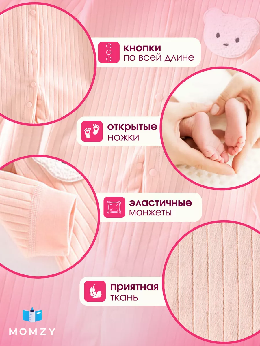 Комбинезон Momzy слипрозовый - фото 5