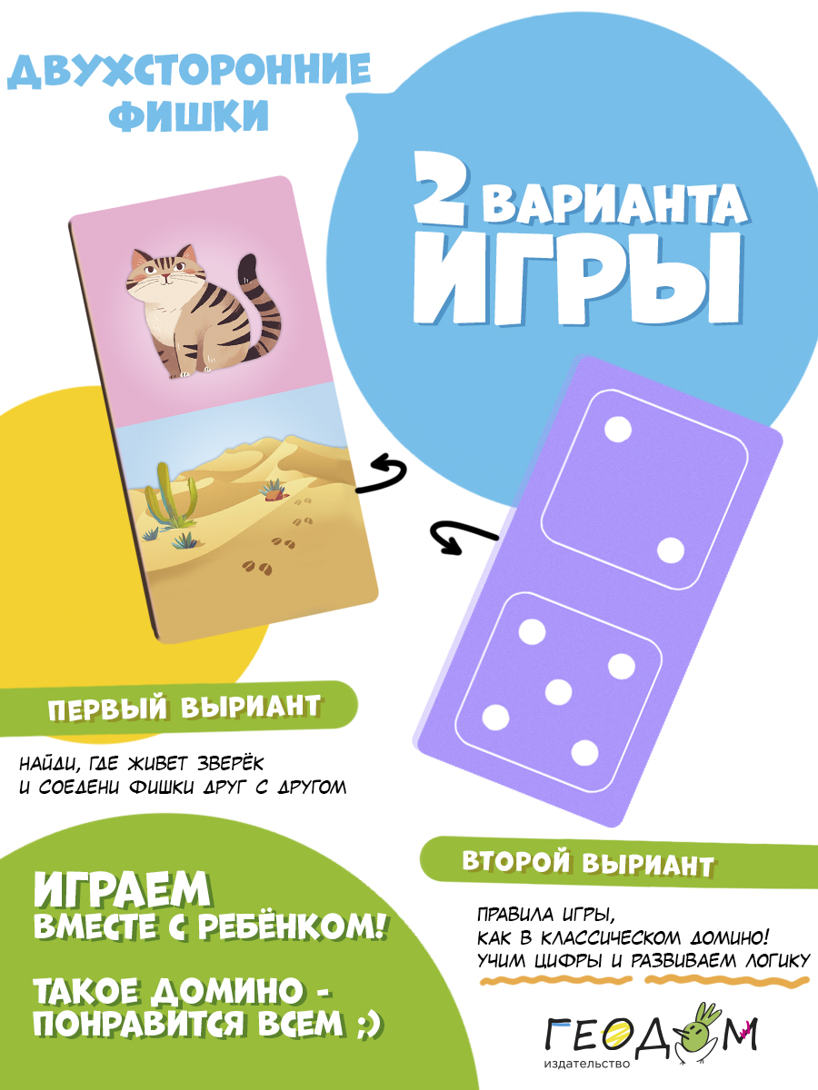 Настольная игра ГЕОДОМ Домино - фото 3