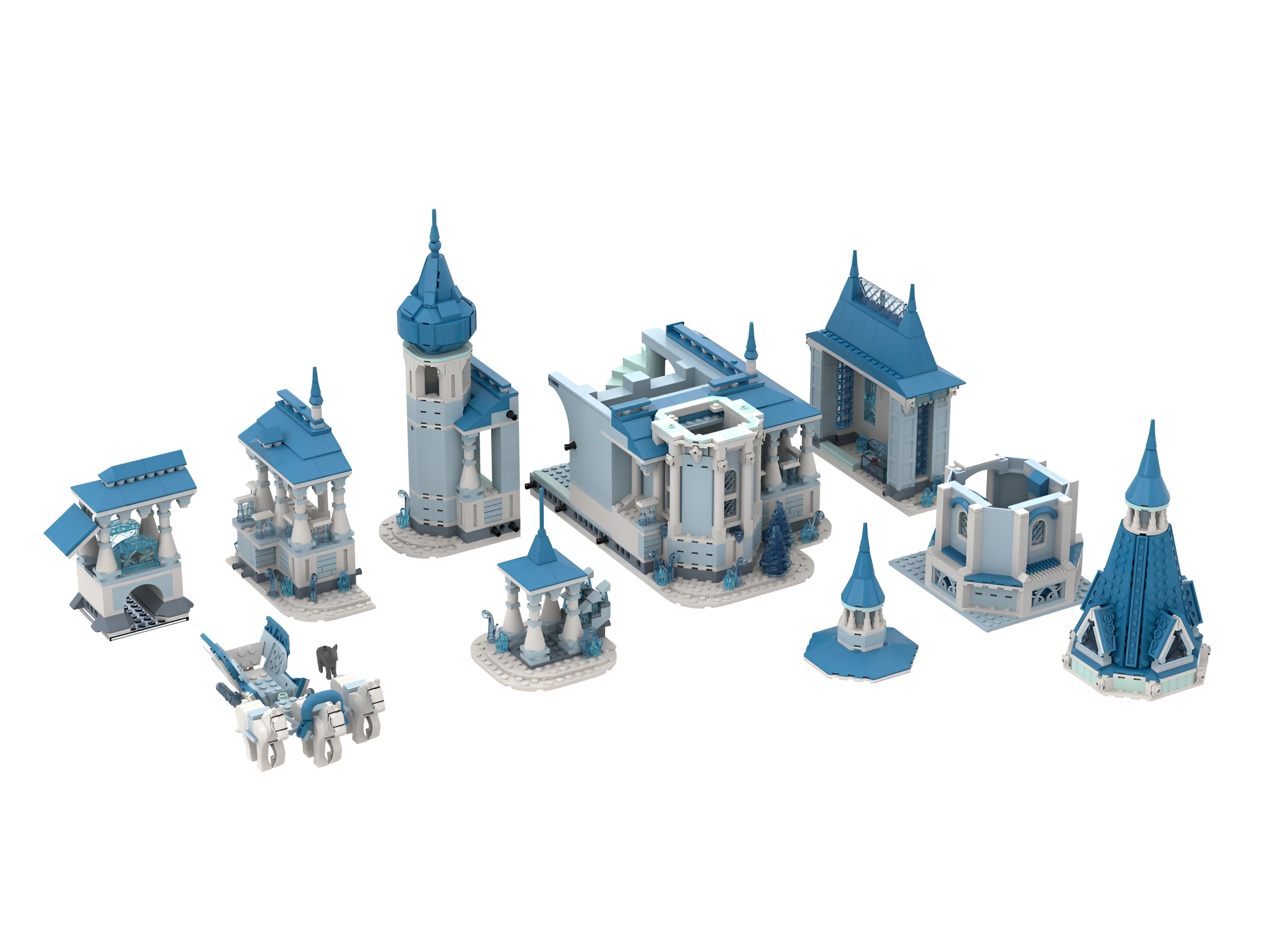 Конструктор brick labs Терем Морозко из мини-блоков 2188 дет. - фото 11