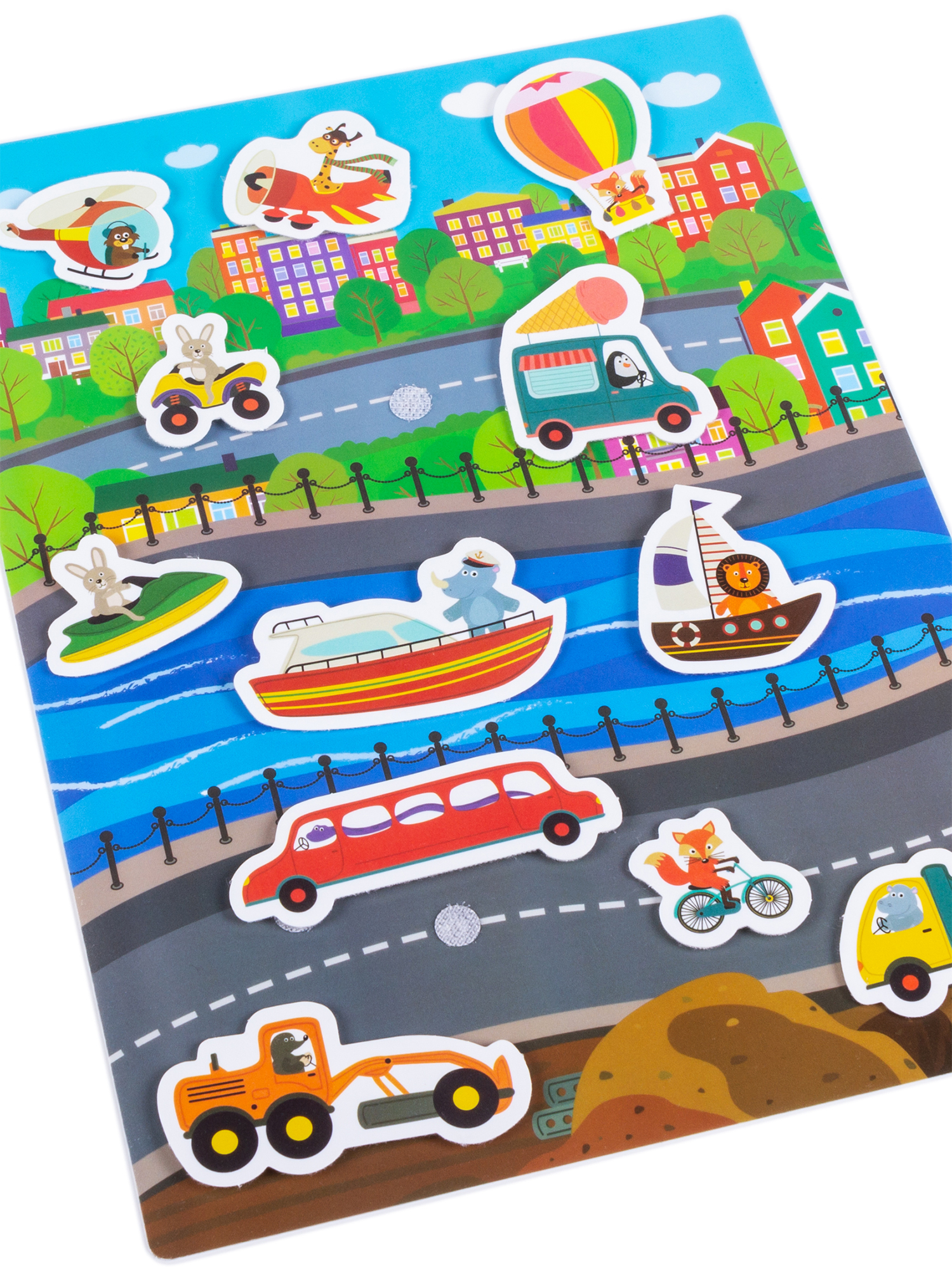 Игра развивающая Дрофа-Медиа Игра с липучками. Едем плывём летим 4245 - фото 5
