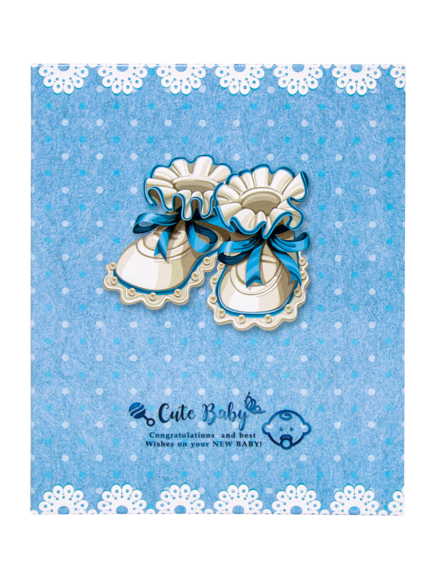 Фотоальбом Brauberg Baby shoes на 200 фото термосклейка голубой - фото 8