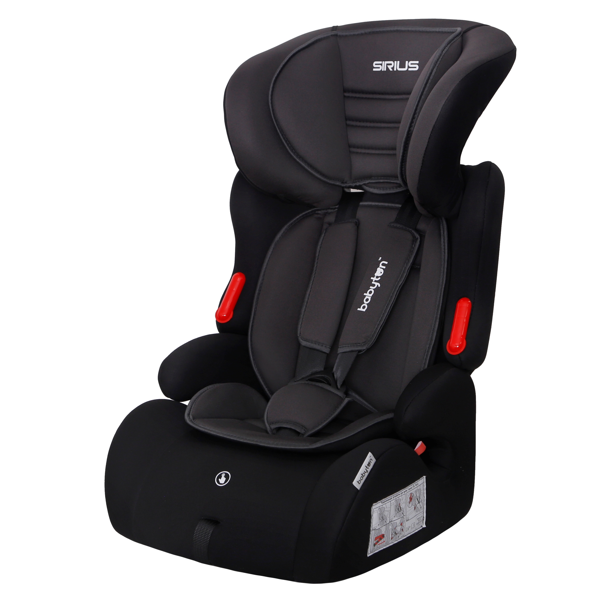 Автокресло Babyton Sirius I/II/III black-grey 1/2/3 (9-36 кг) - фото 25