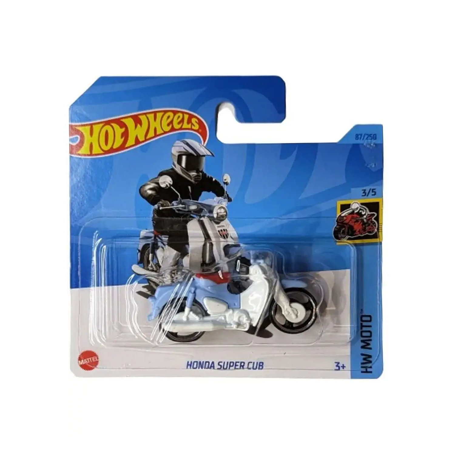 Мотоцикл Hot Wheels Honda Super Cub 1:64 62326 - фото 1