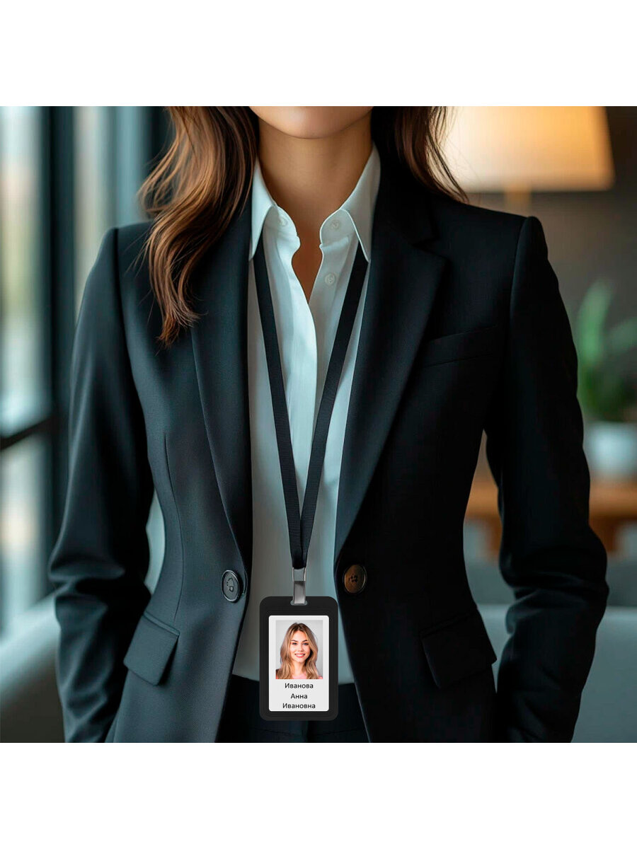 Бейдж Brauberg черный - фото 6