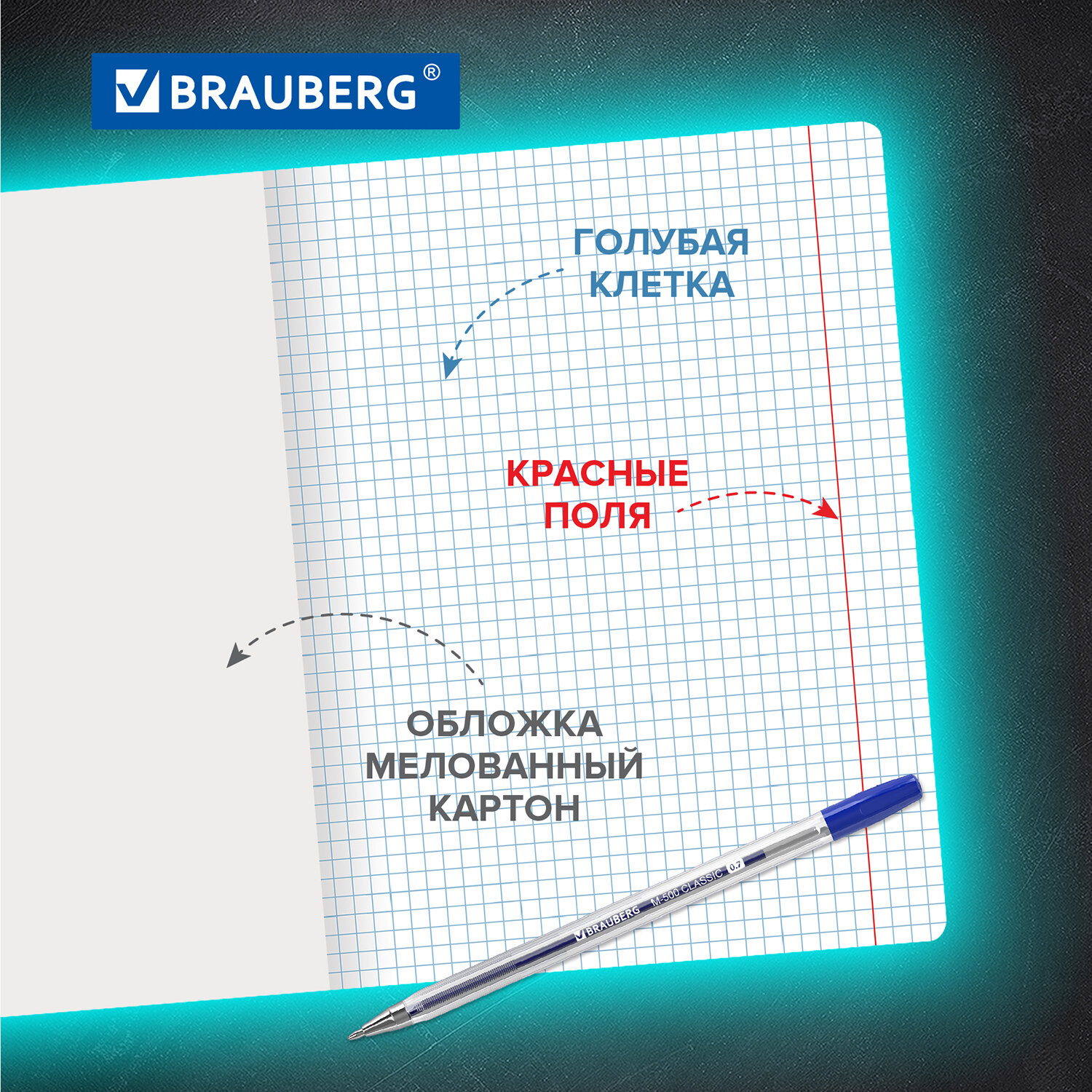 Тетрадь Brauberg клетка 24 лист. 10 шт. - фото 2