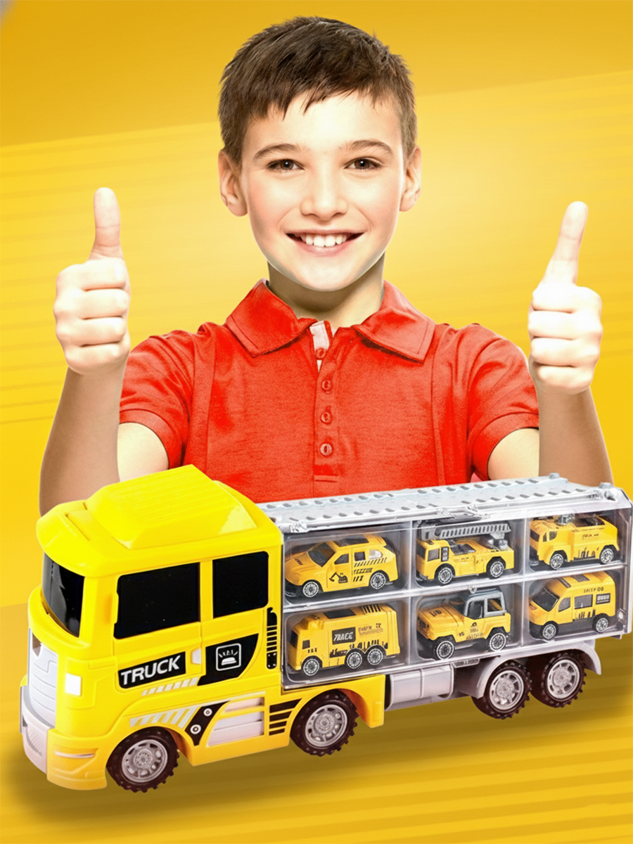 Игровой набор Handers Трейлер: строители 41 см 669-18 - фото 4