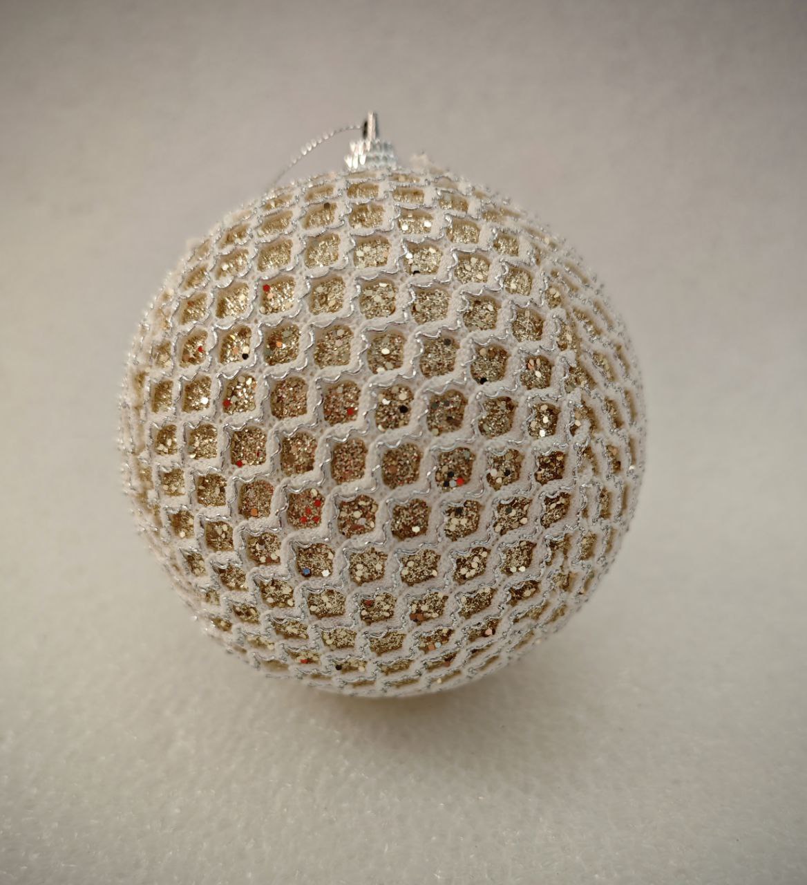 Украшение ёлочное Магия праздника Шар кристалл с косой полоской - фото 1