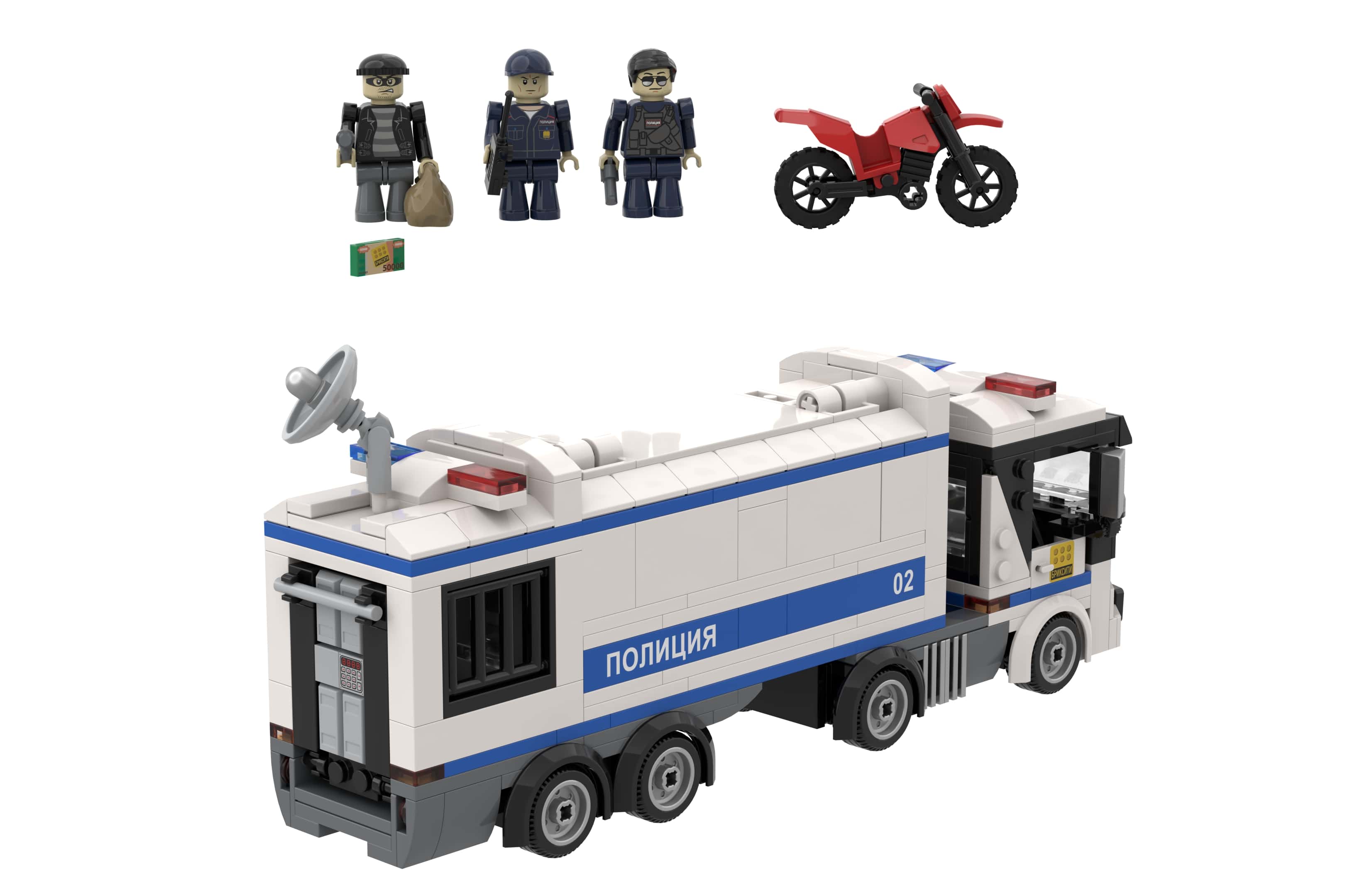 Конструктор brick labs Полицейский трак 572 дет. - фото 8