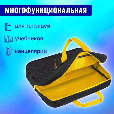 Папка-сумка Brauberg портфель для бумаг с ручками на молнии