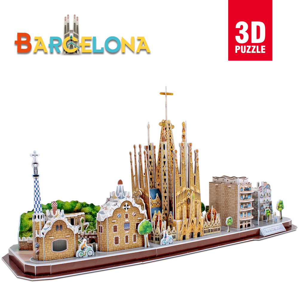 Пазл CubicFun Барселона CityLine 186 деталей 3D - фото 6