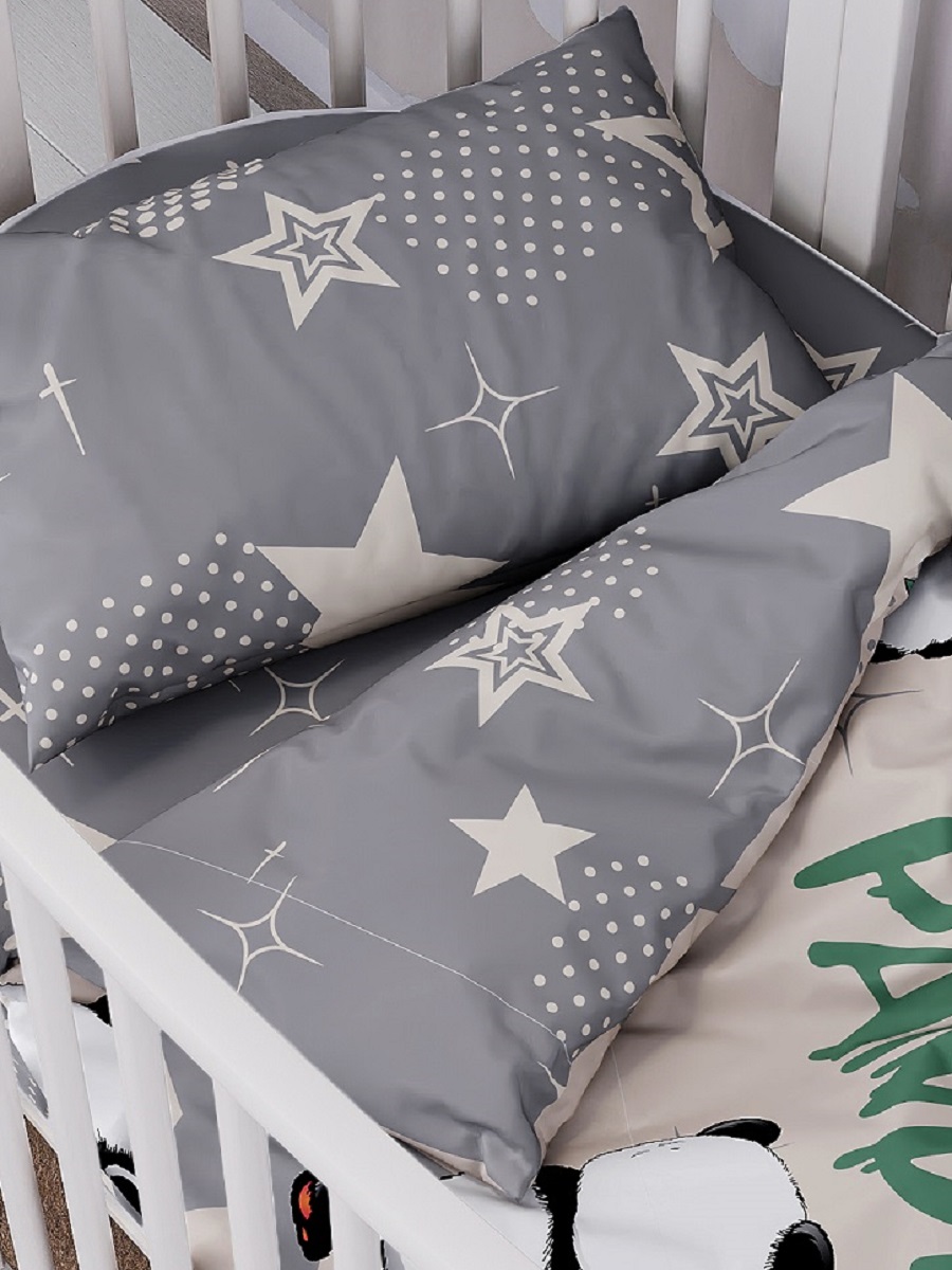 Комплект постельного белья Lemony kids Панды детский 3 предм. - фото 1