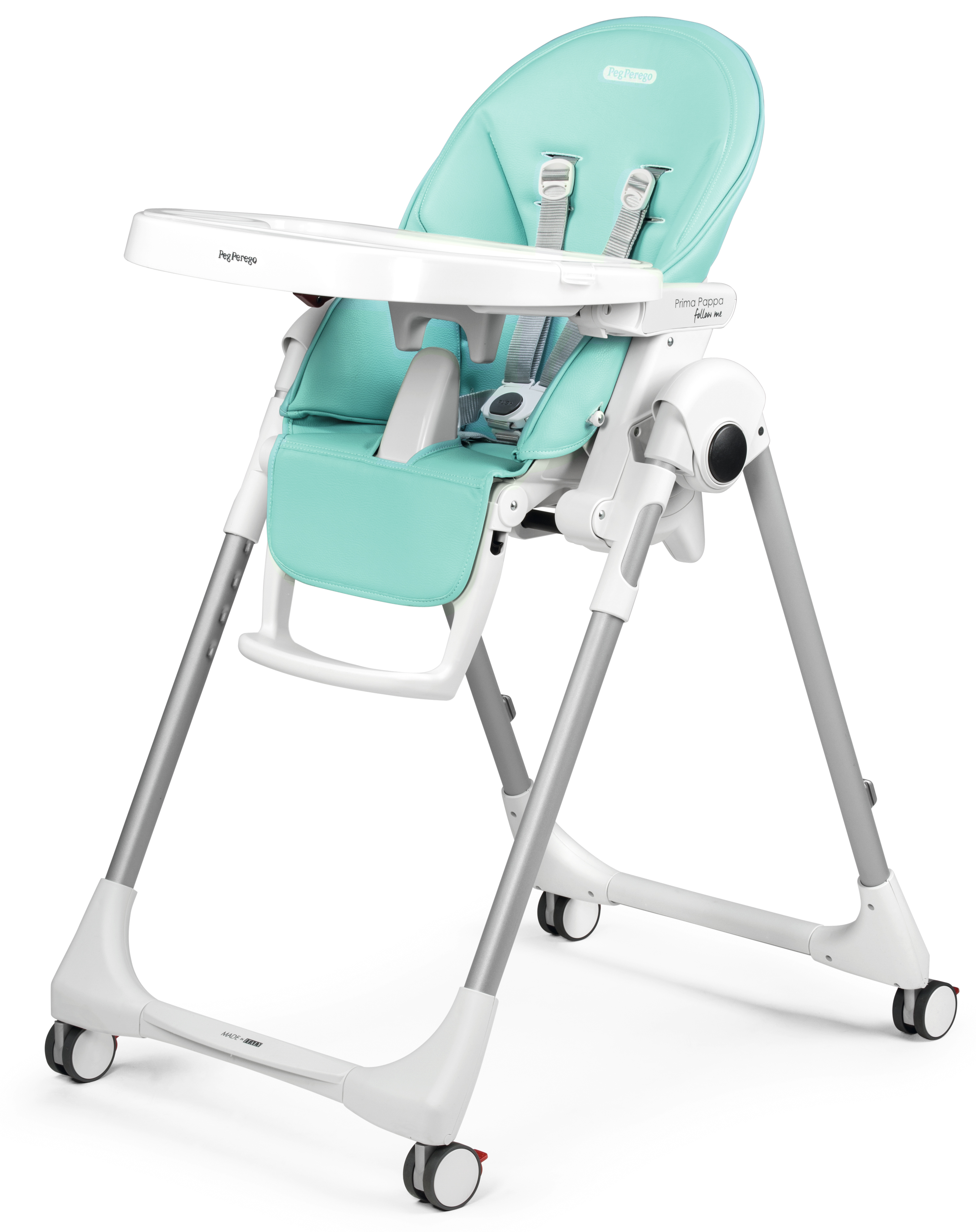 Стульчик для кормления Peg-Perego Prima Pappa Follow Me голубой - фото 1