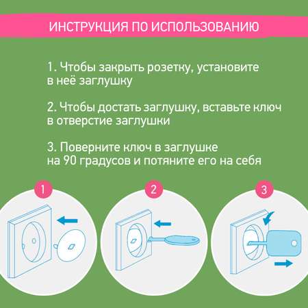 Набор заглушек для розеток ROXY-KIDS цвет графит 8 шт