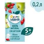 Сок ФрутоНяня Яблоко-шиповник с 5 мес 0.2 л