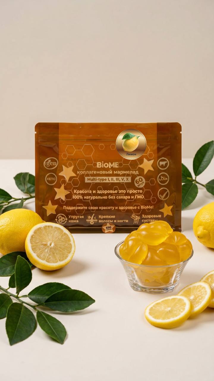 Коллагеновый мармелад BioME Collagen вкус лимона - фото 2