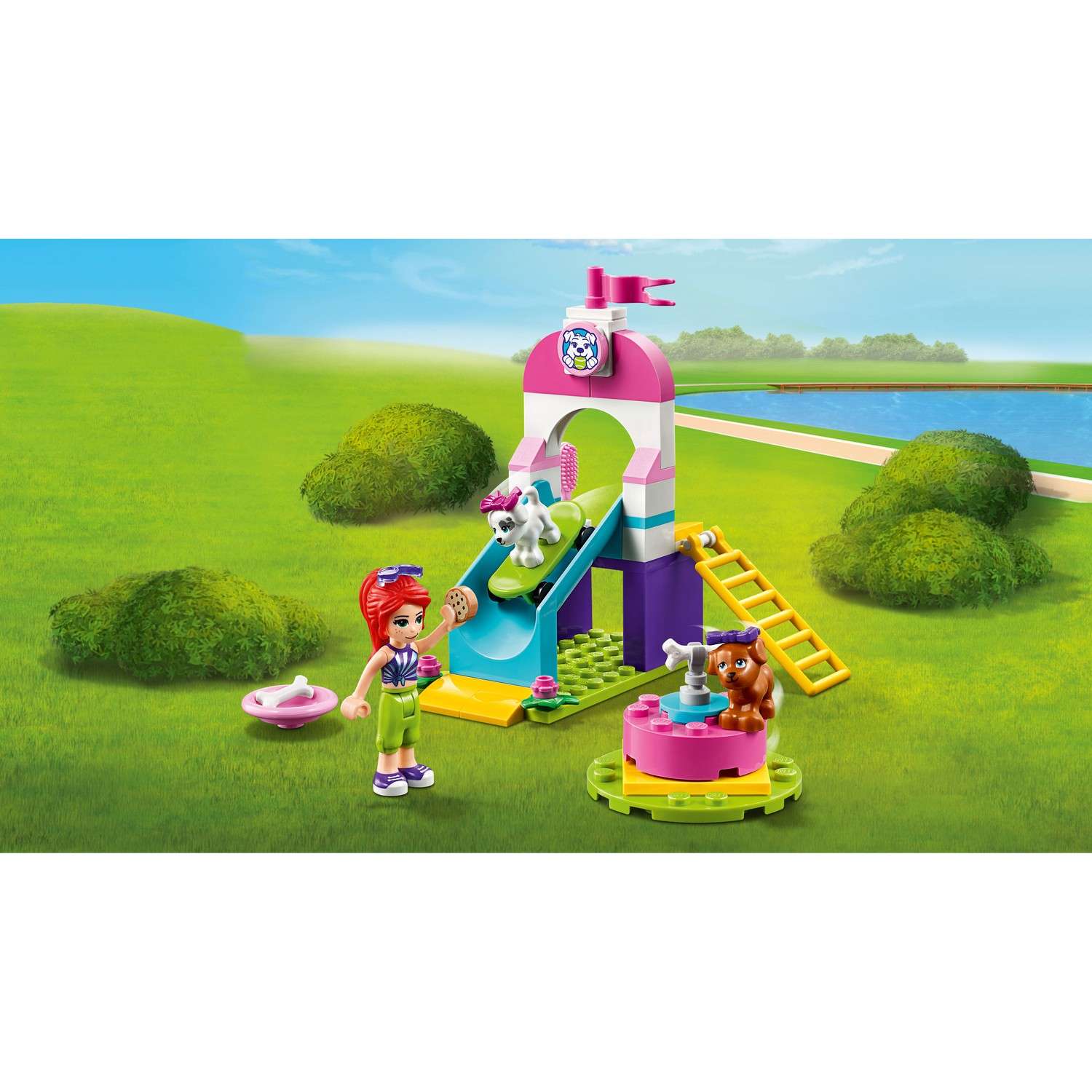 Конструктор LEGO Friends Игровая площадка для щенков блочный - фото 5
