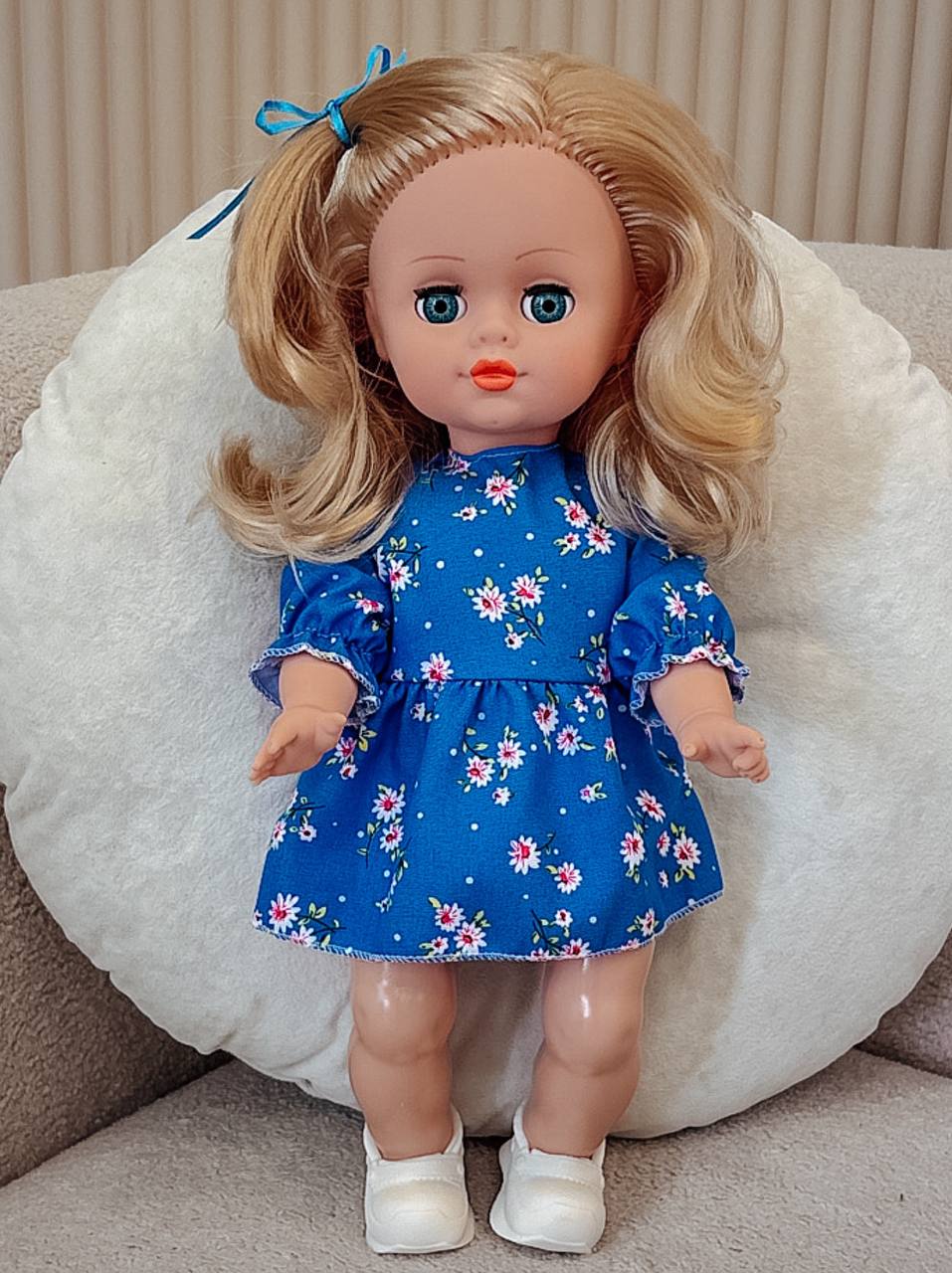 Кукла классическая СТРАНА КУКОЛ большая говорящая в платье высота 40 см 23-06.3 - фото 14