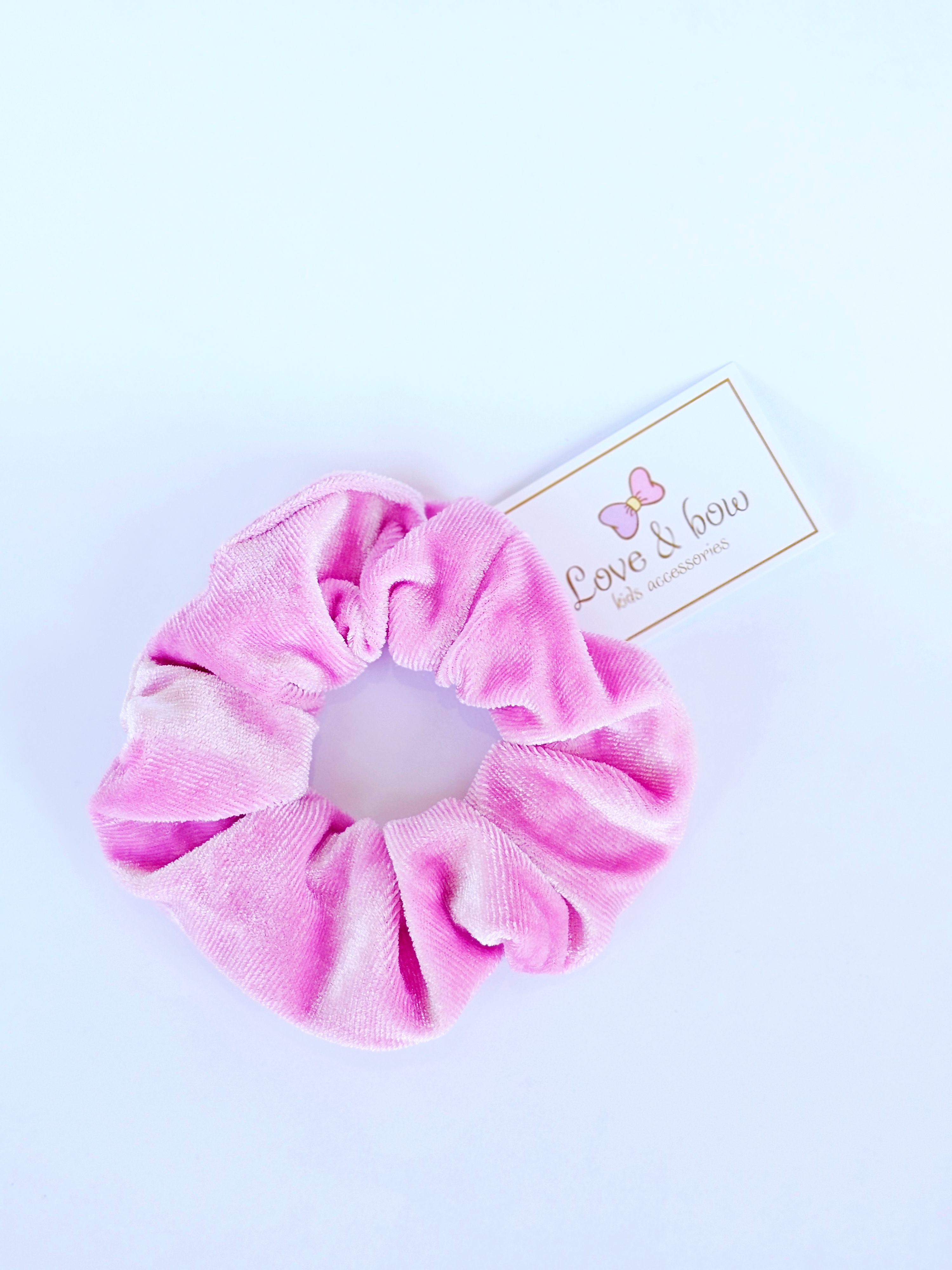 Резинка для волос LOVE&BOW velor pink - фото 1