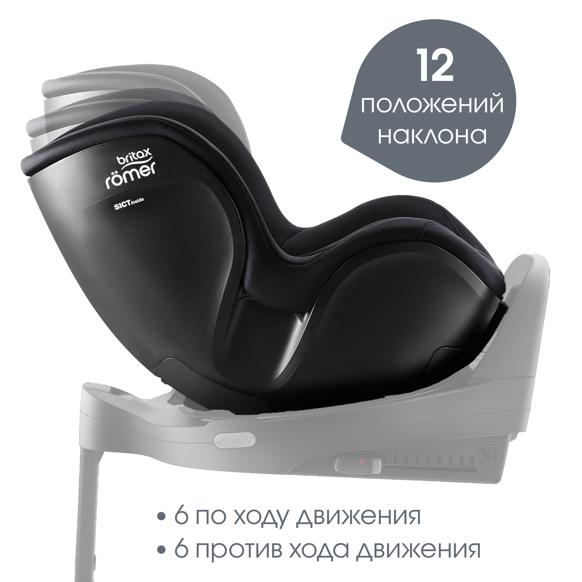 Автокресло Britax Roemer Dualfix 5Z Classic Deep Black Isofix 0+/1 (0-18 кг) черный - фото 4