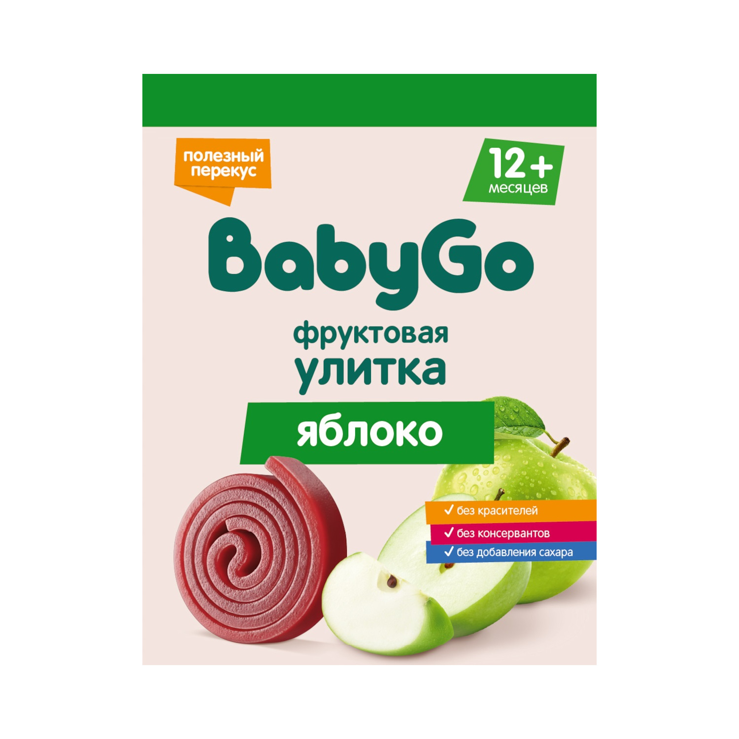 Фруктовые кусочки BabyGo Яблоко с 12 мес 15 г - фото 1