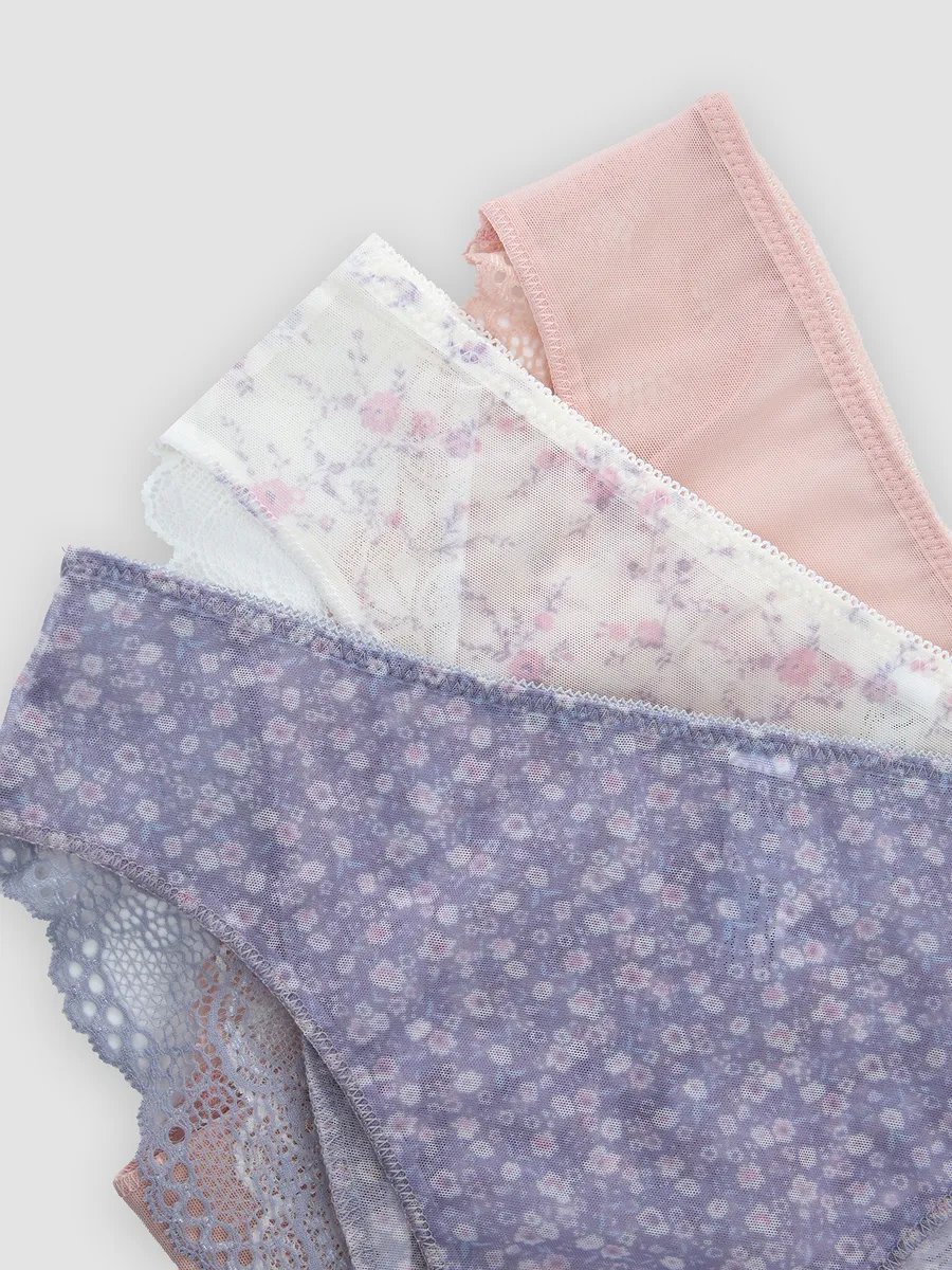 Трусы 3 шт Mark Formelle (Марк Формэль) 412612-3/цветы на св.молочном - фото 9