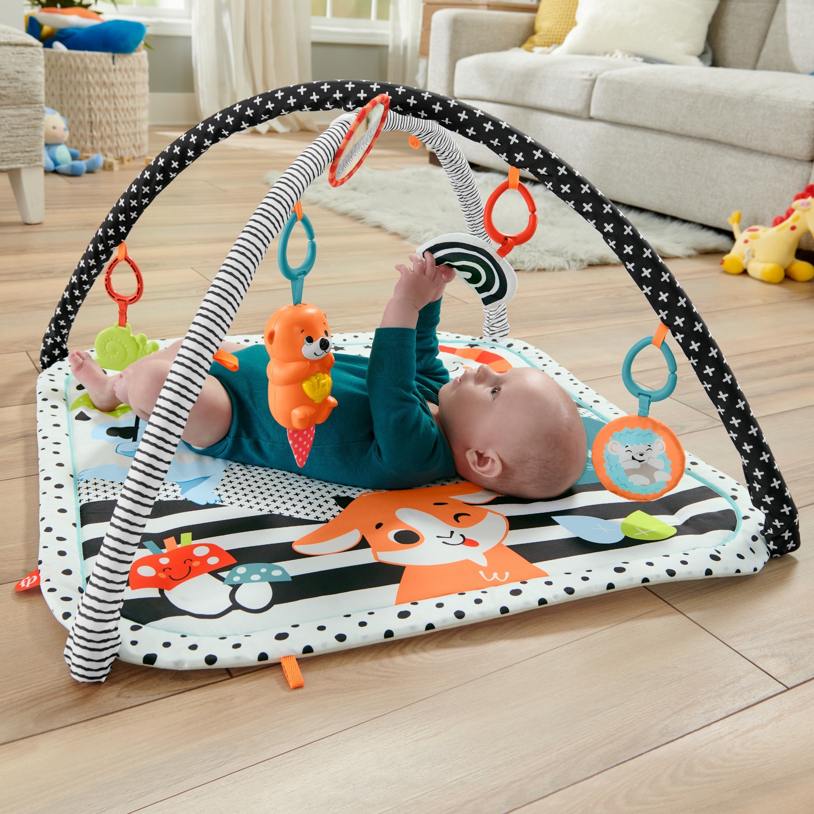 Коврик Fisher Price с дугами Светись и расти - фото 26