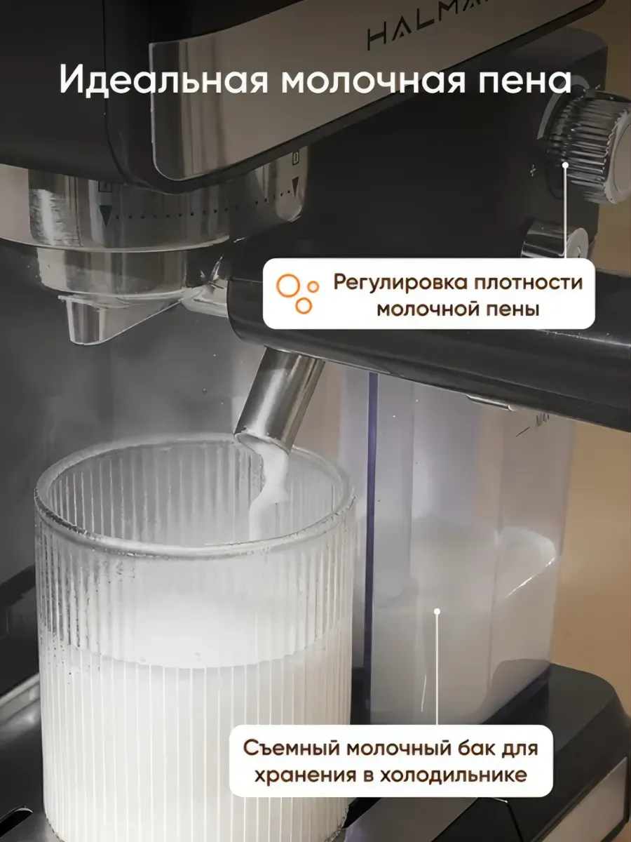 Кофемашина рожковая HALMAN HCF-1350 - фото 3